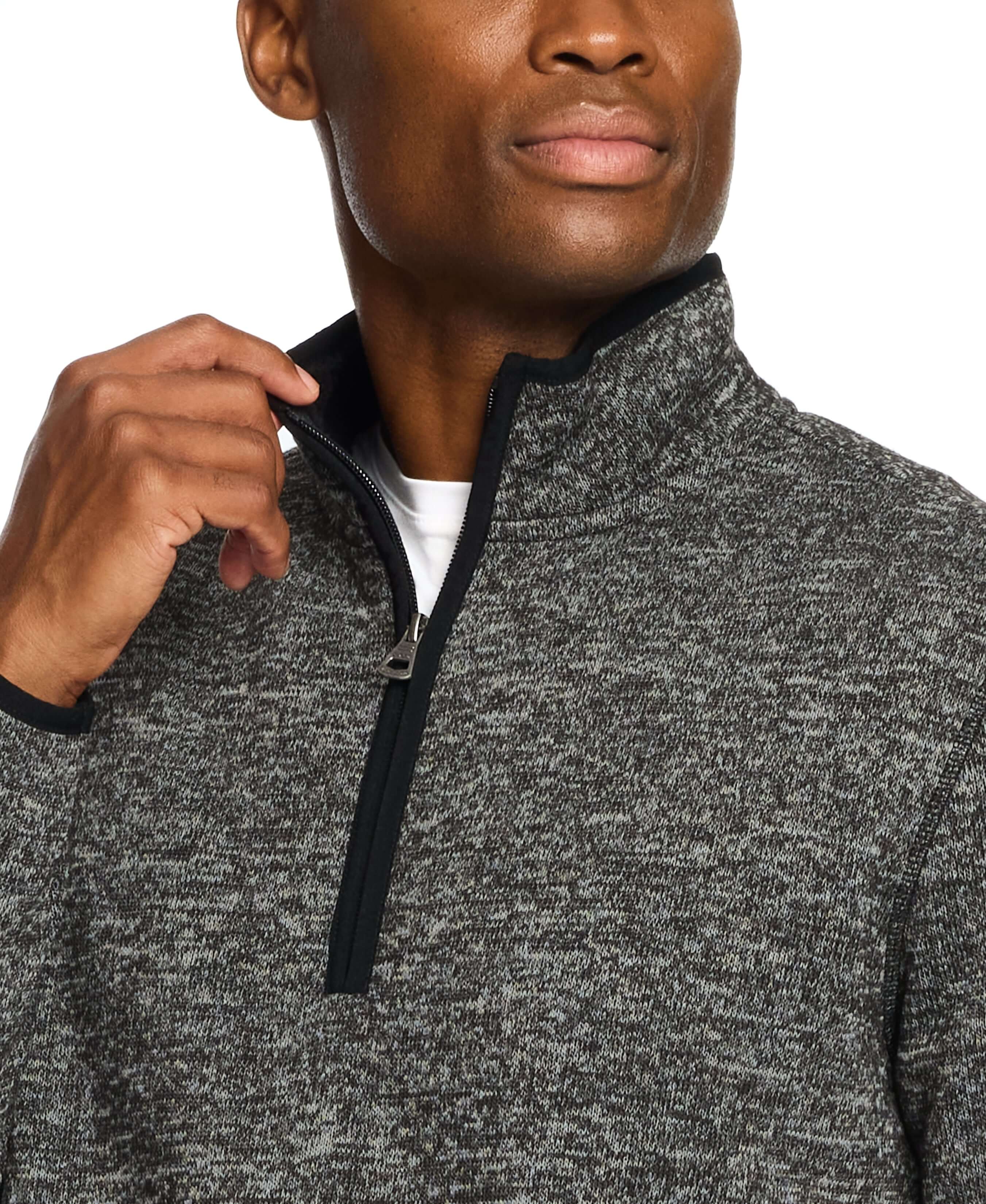 Sweaterfleece Pullover With Sherpa In Meteorite - Image 3