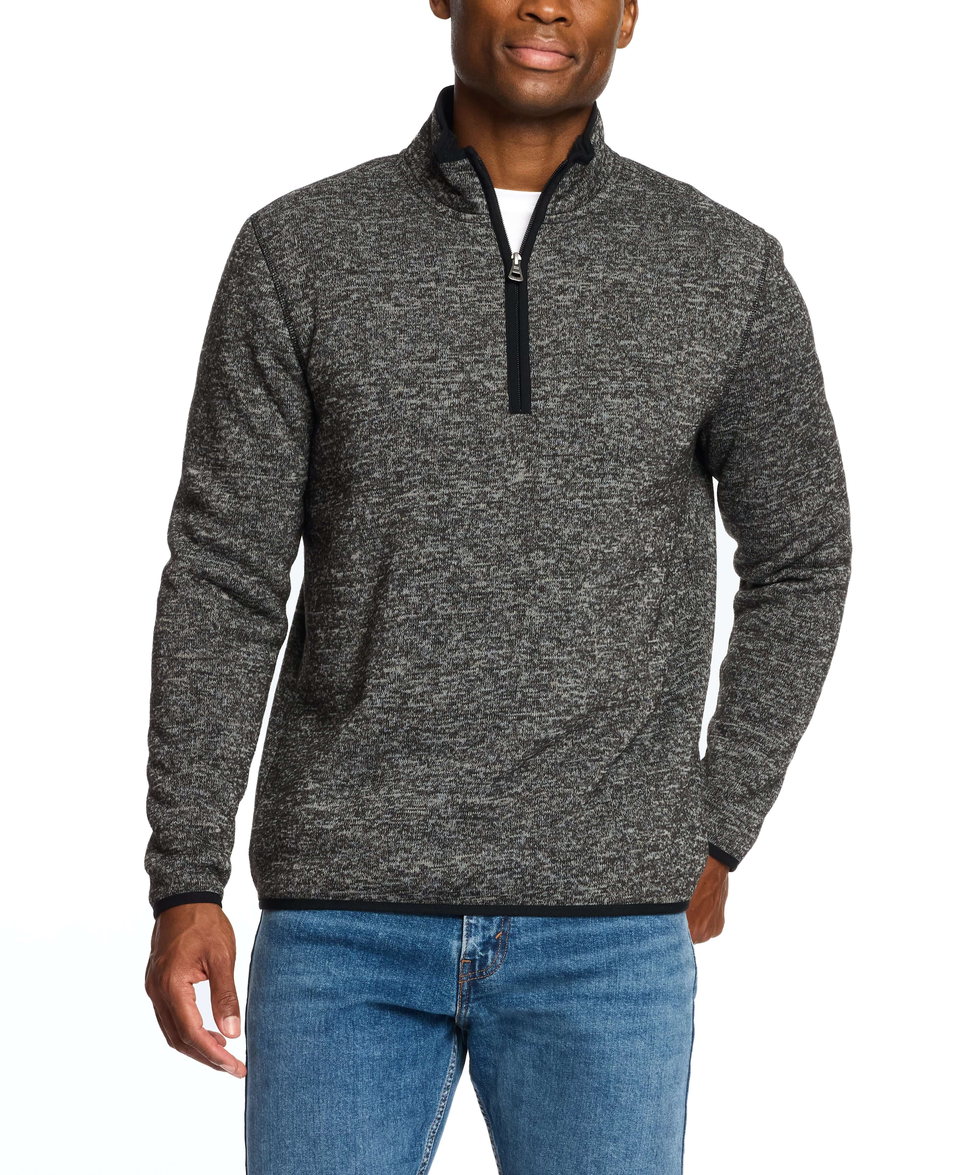 Sweaterfleece Pullover With Sherpa In Meteorite - Image 4