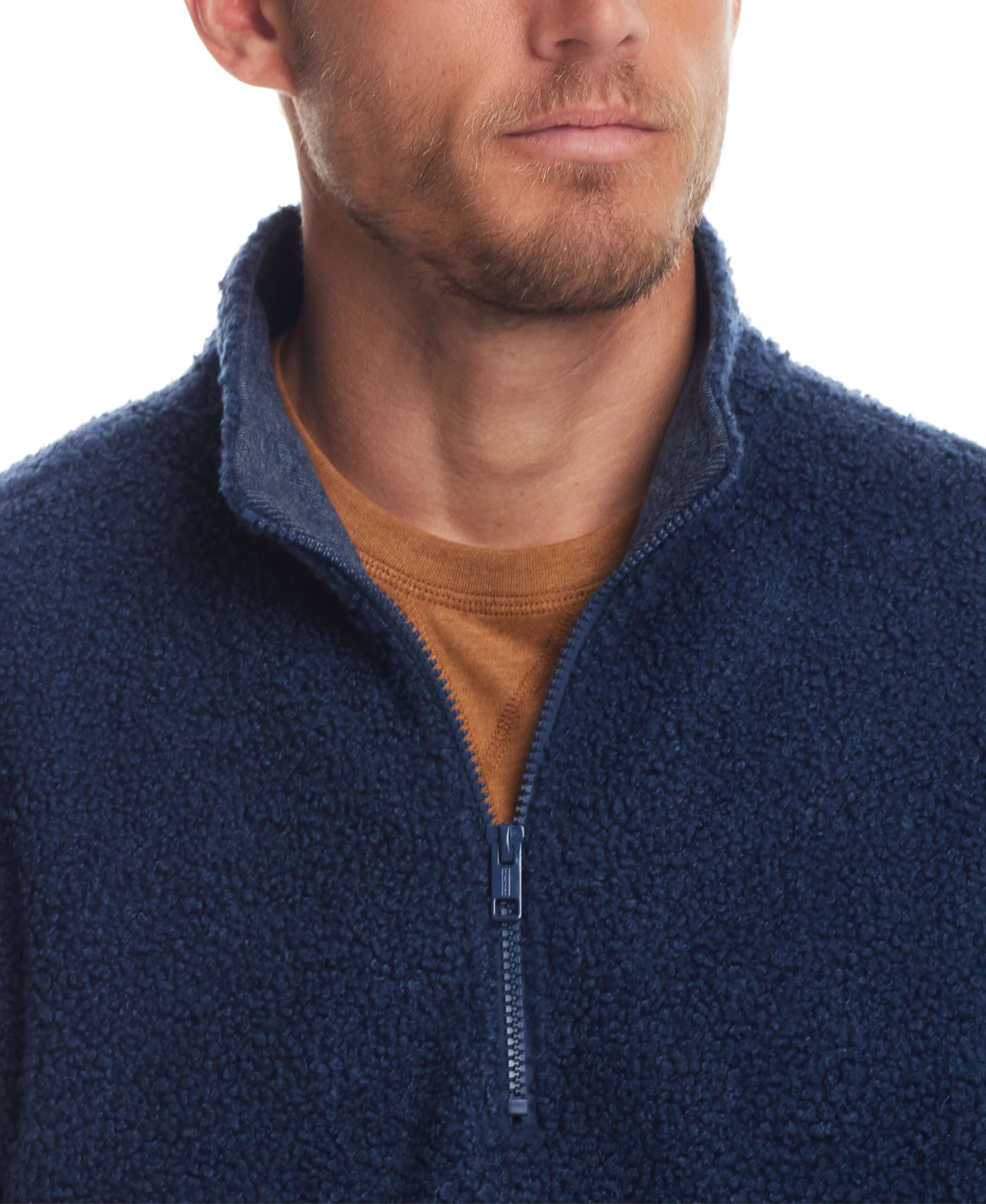 Teddy Sherpa Pullover In Pageant Blue - Image 3