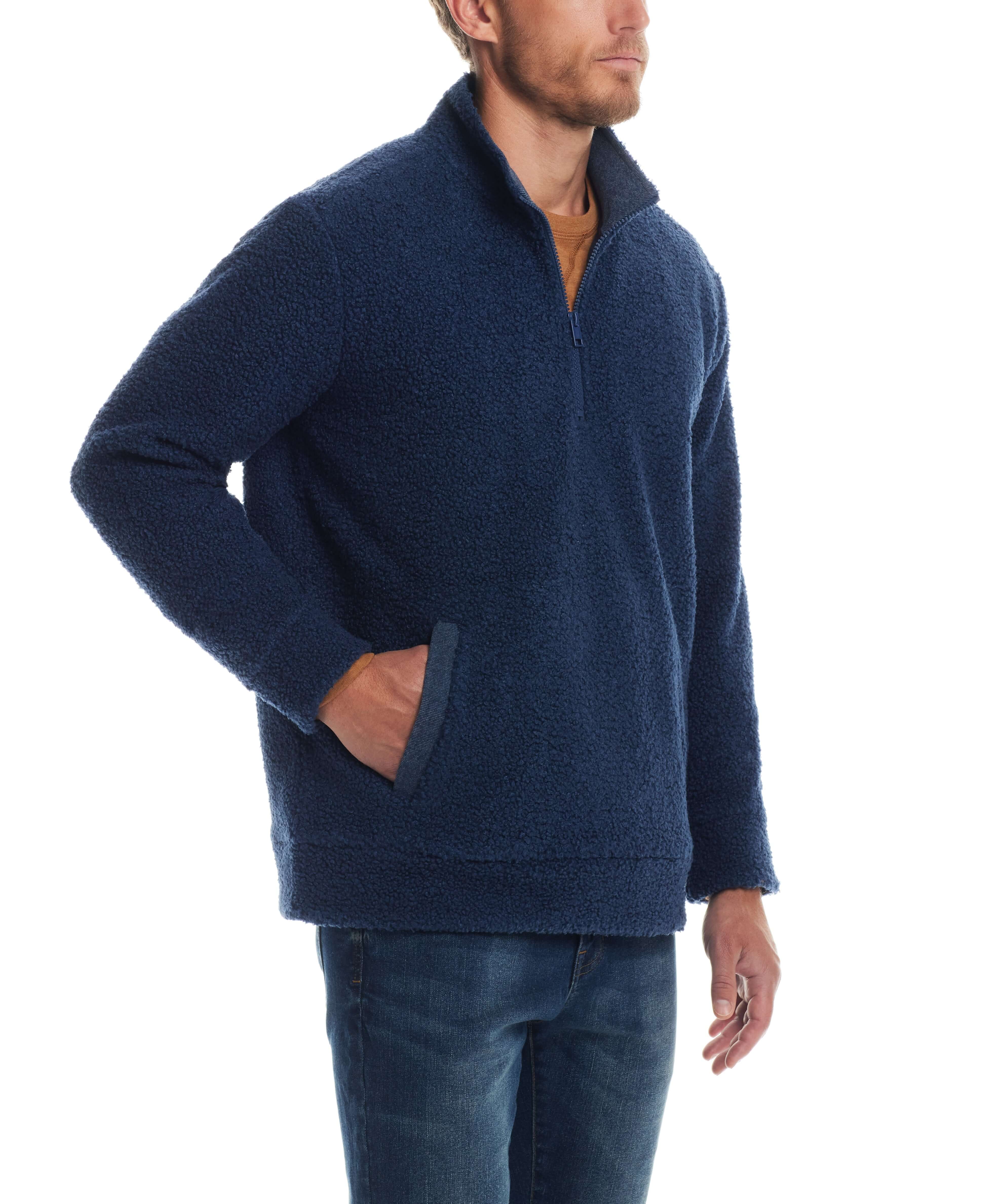 Teddy Sherpa Pullover In Pageant Blue - Image 4