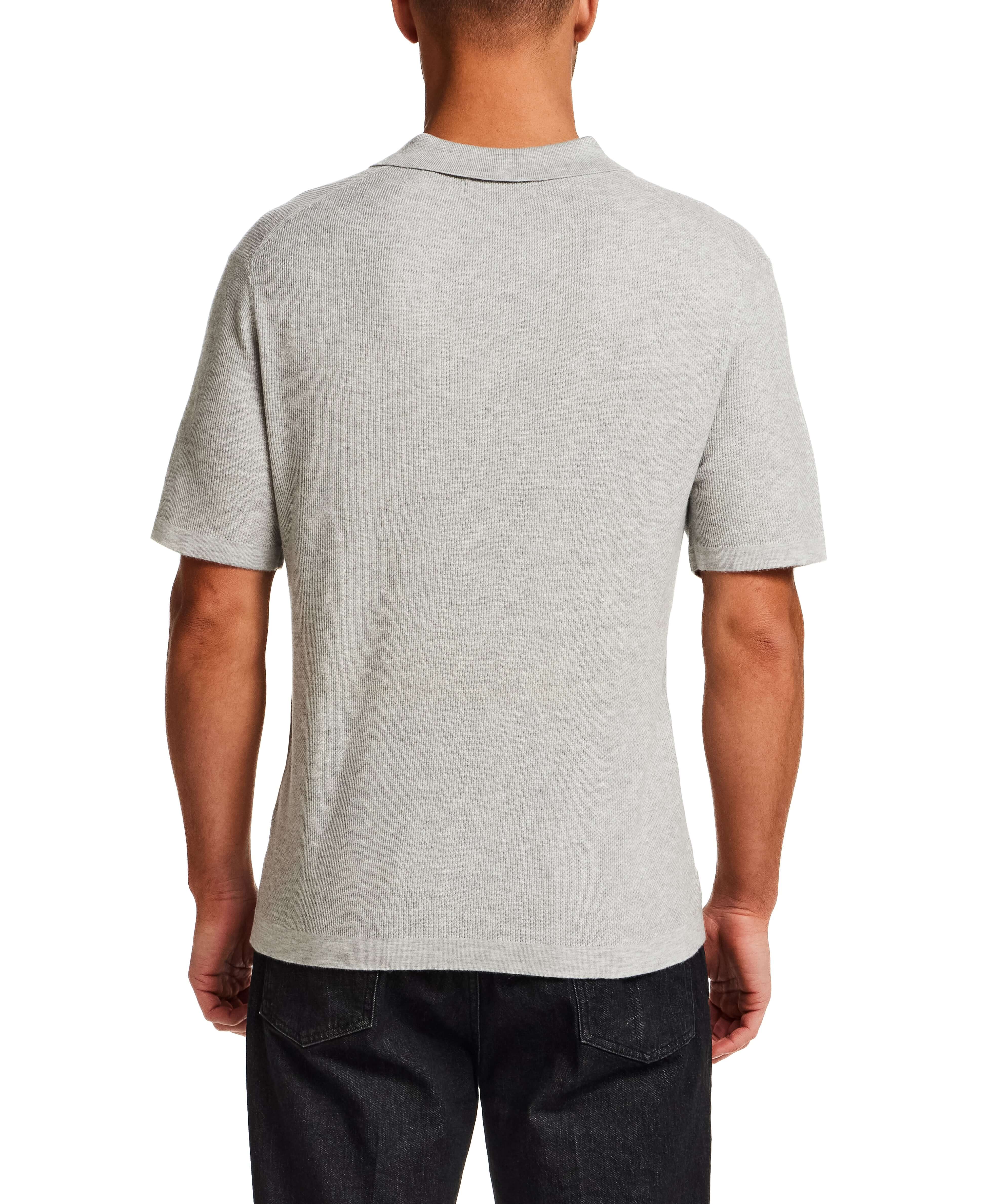 The Merino Blend Johnny Collar Sweater in Silver Heather - Image 6