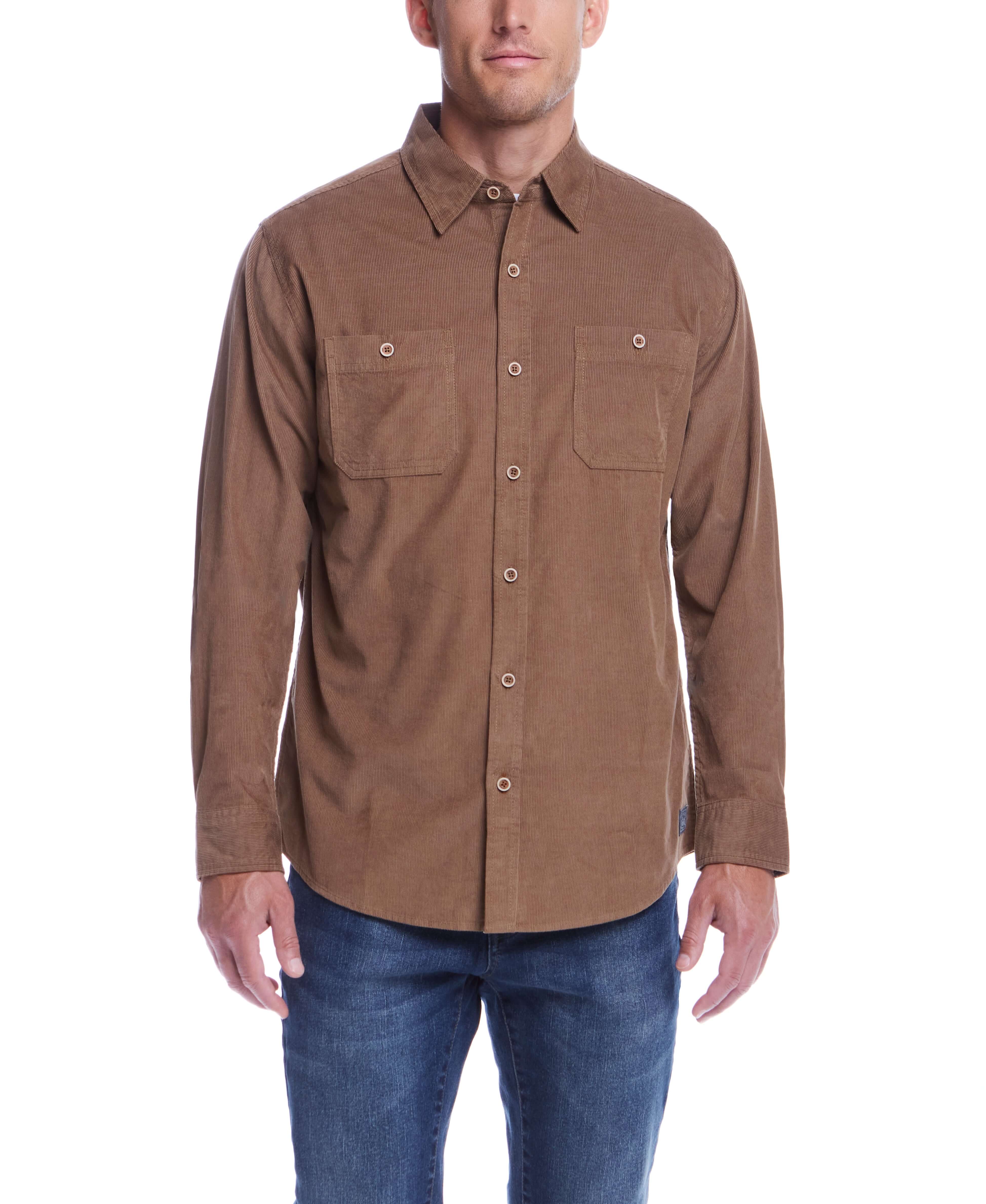 Thin Wale Solid Cord Shirt in Mountain Trail - Image 4