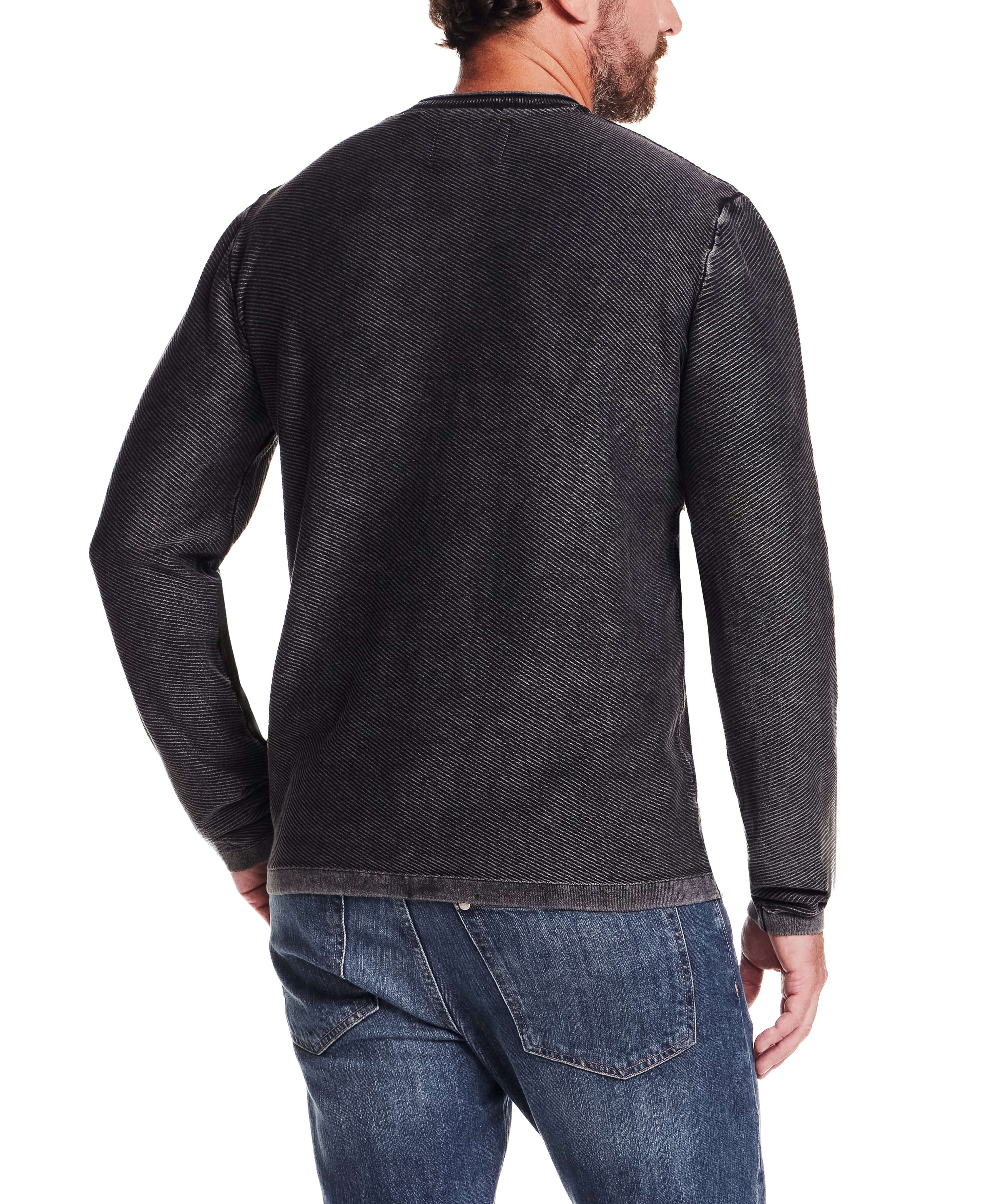 Twill Stonewash Sweater in Jet Black - Image 5