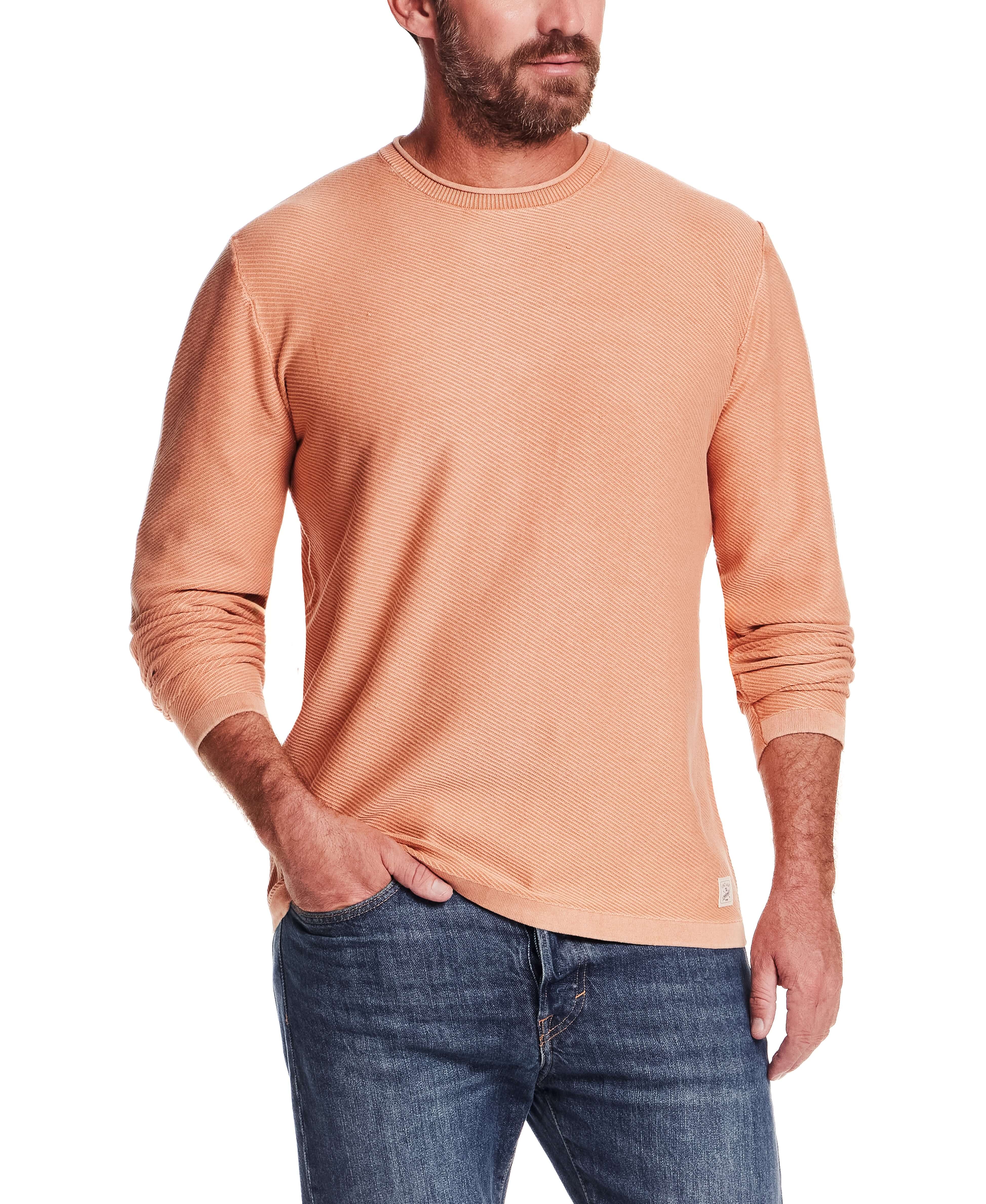 Twill Stonewash Sweater in Shell Coral - Image 4