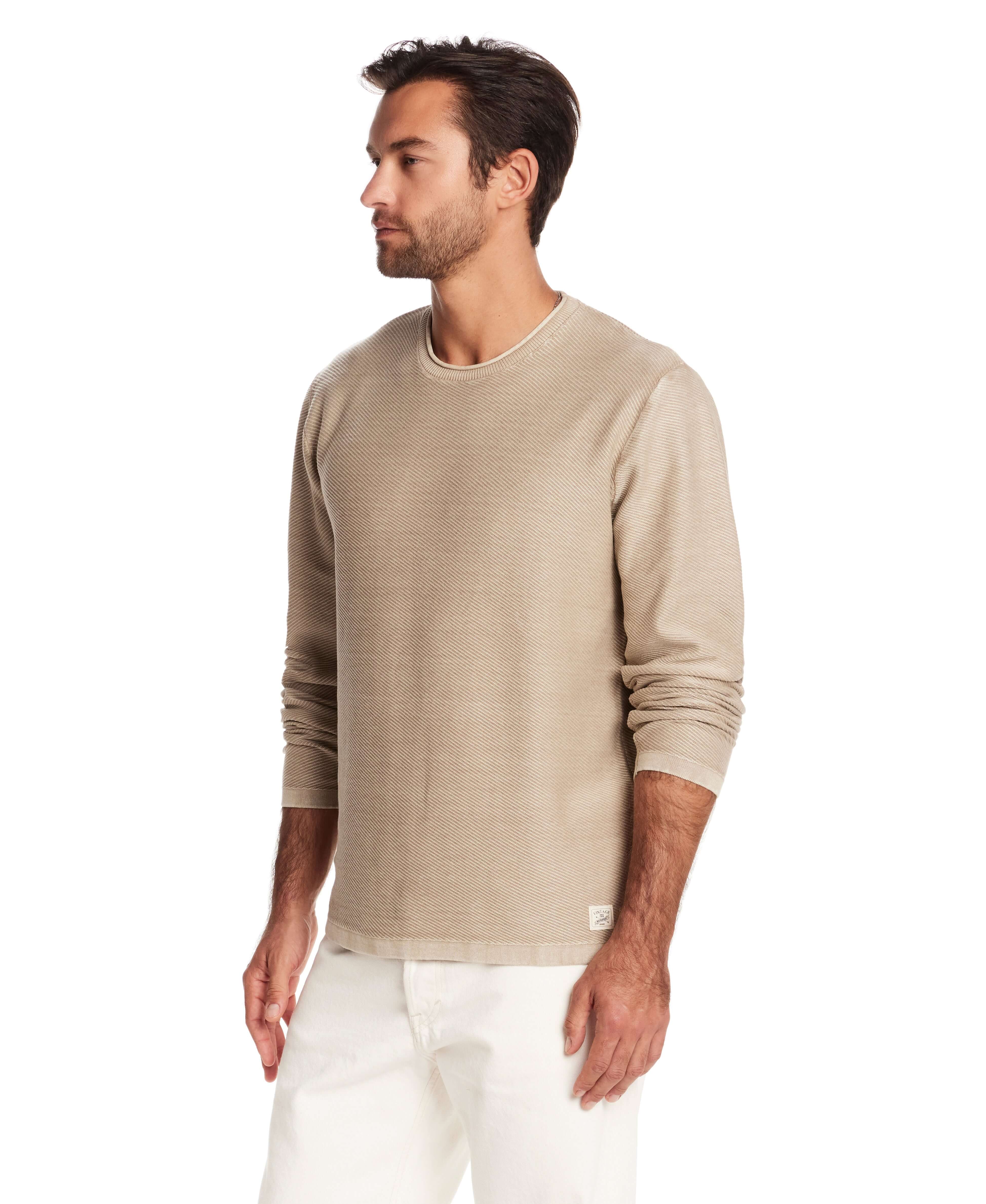 Twill Stonewash Sweater in Vintage Khaki - Image 5