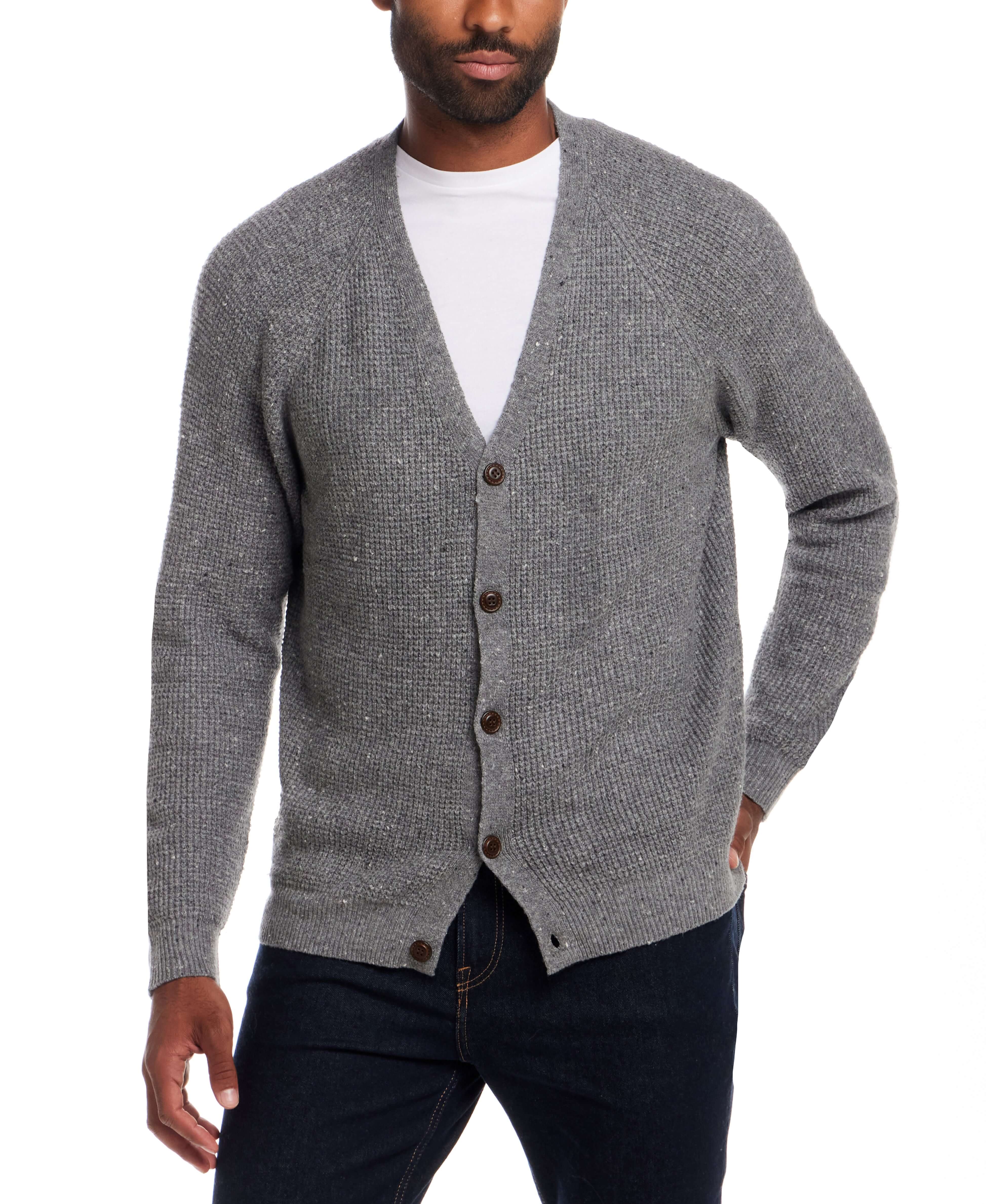 Waffle Cardigan in Grey - Image 6
