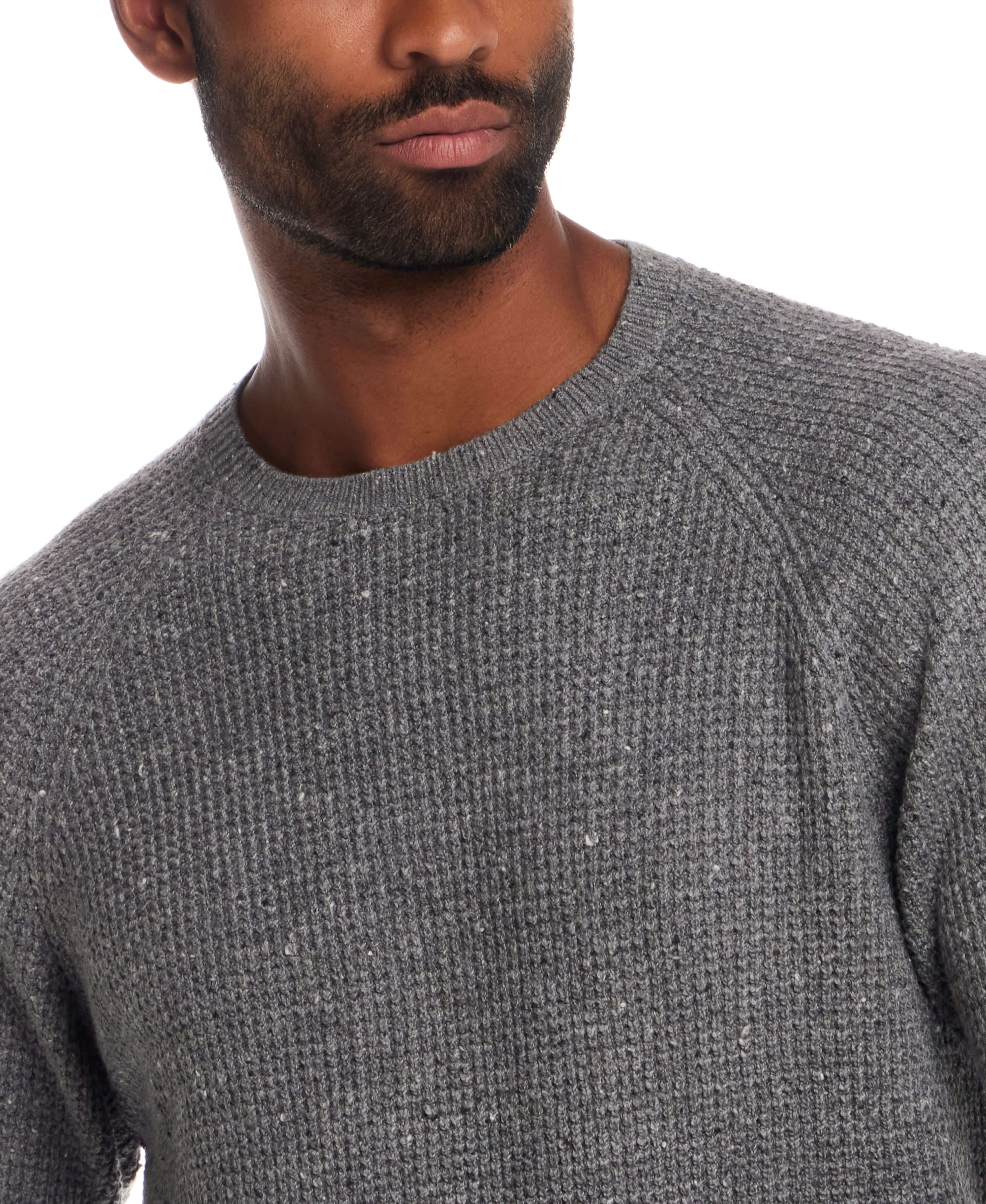 Waffle Crewneck Sweater in Grey - Image 5