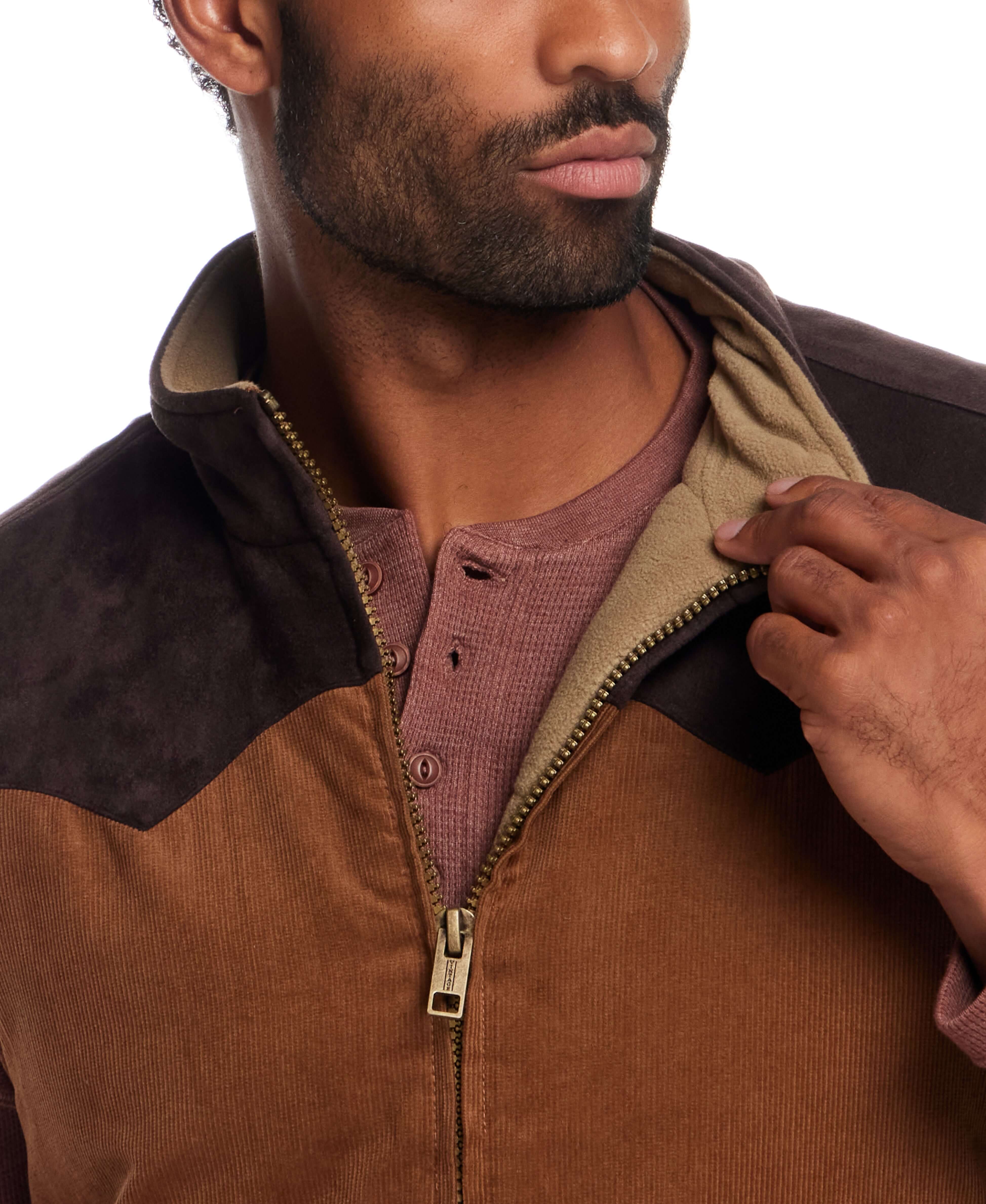 Western Cord and Suede Vest in Chocolate Torte - Image 6