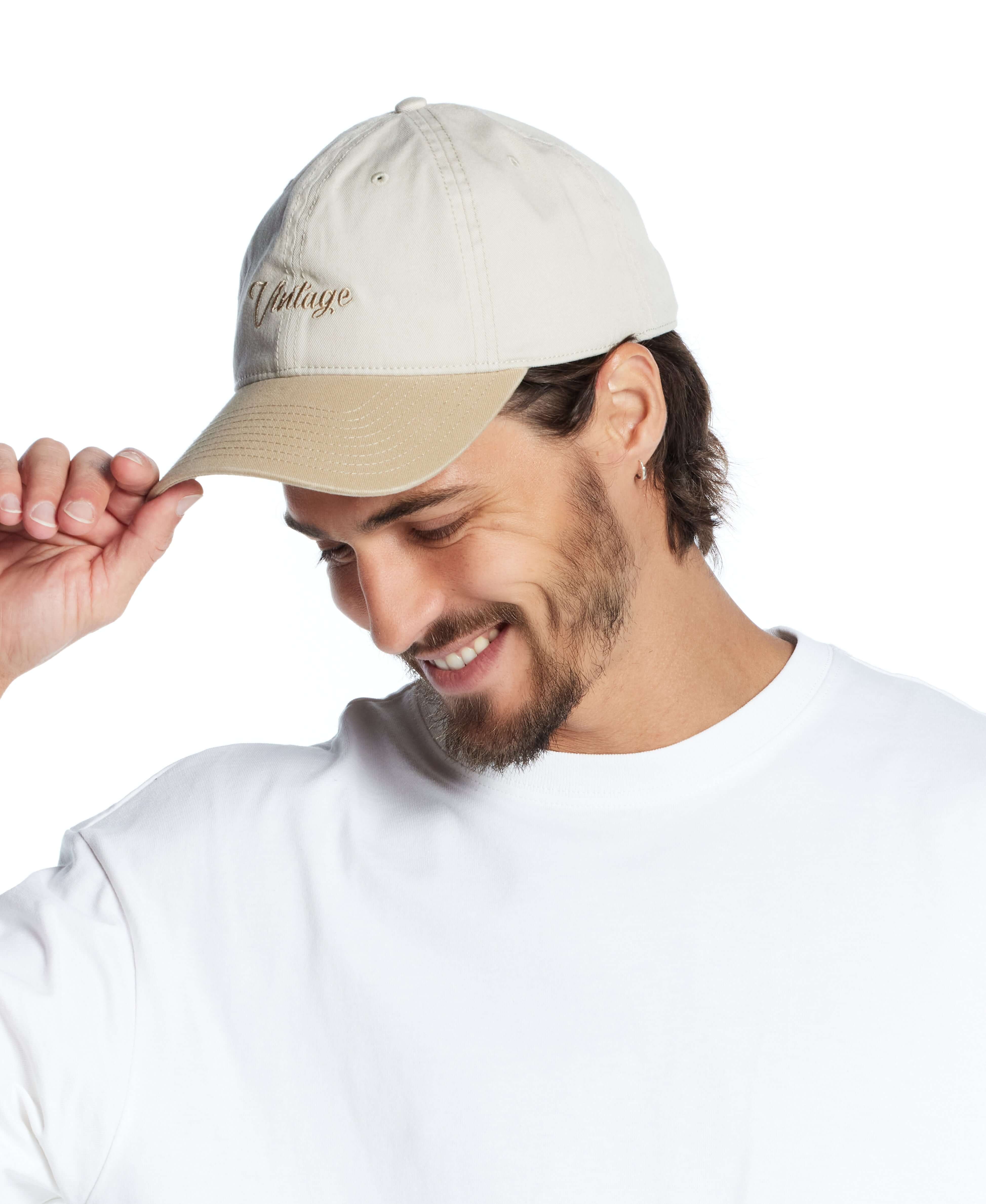Script Vintage Hat in Khaki - Image 2
