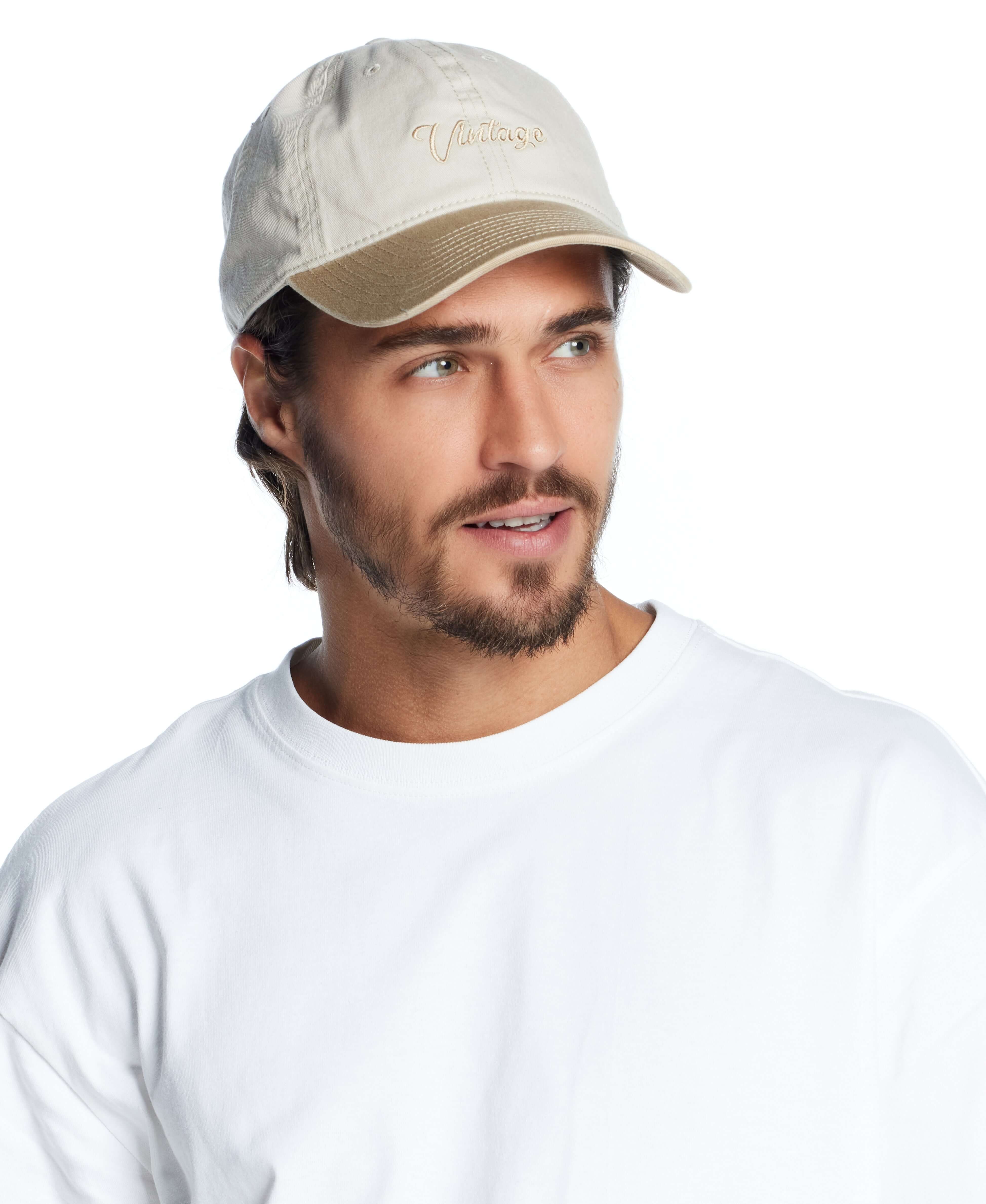 Script Vintage Hat in Khaki - Image 3